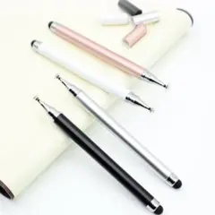 2本set!タッチペン iPad スマホ チャレンジ　スマイルゼミ ピンク　白のサムネイル