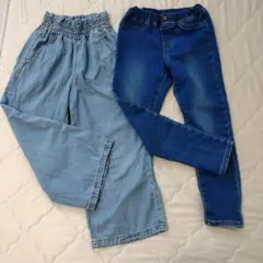 【２着セット】GU　デニムパンツ　120