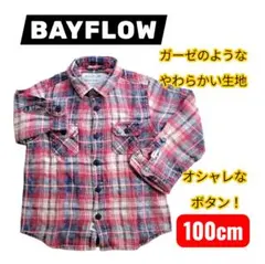BAYFLOW　ベイフロー　100cm　チェックシャツ