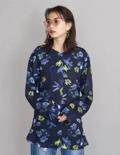 BEAUTY&YOUTH UNITED ARROWS 花柄ノーカラーブラウスのサムネイル
