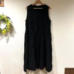 Samansa Mos2 黒のノースリーブワンピース