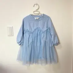 H&M 水色 チュールスカート ワンピース 100