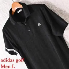 J3 Men L アディダスゴルフ 黒 半袖プルオーバー