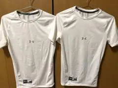 UAヒートギアアーマー コンプレッション ショートスリーブ　ホワイト　S