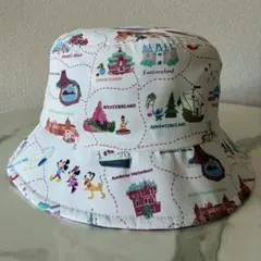 東京ディズニーリゾート 公式 バケットハット パークマップ総柄 未使用 タグなしのサムネイル