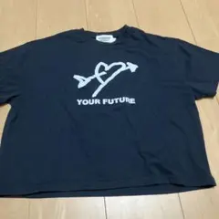 【人気】ペアマノンストリート 発泡プリント Tシャツ 110 ハート 矢 紺