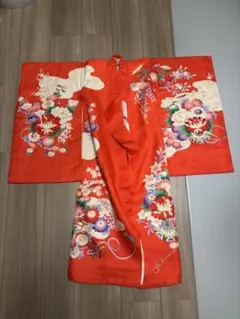 市松人形 ドール 帯締め帯揚げ 正絹 着物 朱色 66cm - メルカリ