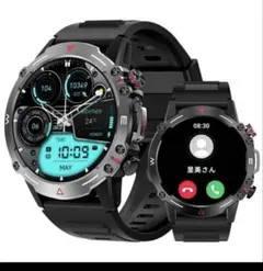 スマートウォッチ 軍用モデル 1.43インチ大画面 腕時計 メンズ 通話機能付き