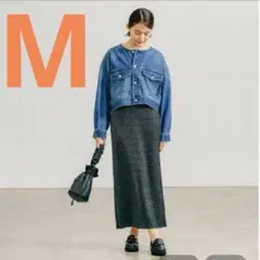 【新品未使用】グローバルワーク　セルフcut リプナロースカート ブラックラメM