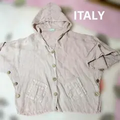 NEW COLLECTION リネン フード付き ジャケット イタリア製のサムネイル