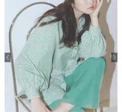 【GRL】ルーズシルエットストライプシャツ