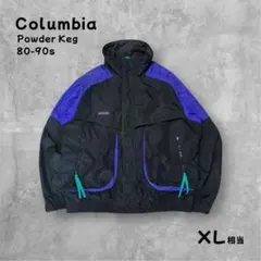 Columbia Powder Kegナイロンジャケット 黒×青 XL相当90s