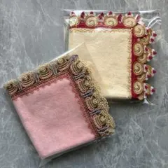 【新品未使用】近沢レース　タオルハンカチ　ロールケーキ　＆　パンケーキ