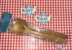 英国購入陶器製フック ＆木製カラトリー