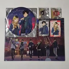 ハイキュー コスモワールド 黒尾鉄朗 孤爪研磨　アクリルチャーム　デカンバッジ