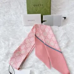 【限定お値下げ中！】GUCCI ネックボウ スカーフ ピンク　リボン 限定お値下げ中】GUCCI ネックボウ スカーフ ピンク リボン - メルカリ