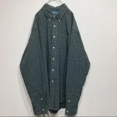 Ralph loauren ラルフローレン 長袖シャツ　BDシャツ　古着　緑
