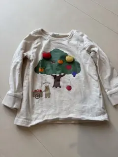 長袖Tシャツ 木と果物デザイン 100㎝