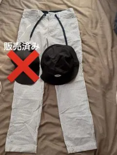 adidasゴルフ ストライプパンツとキャップ1個セット