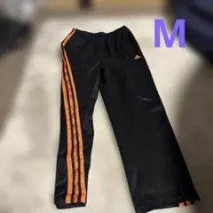 アディダス トラックパンツ M ブラックオレンジ ライン スポーツ メンズ