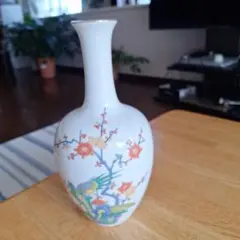 有田焼　秀峰作　陶器 花瓶 花鳥図