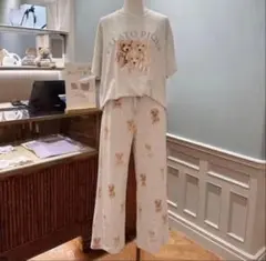 【限定セール】ジェラートピケ ルームウェア　上下セット パジャマ トイプードル