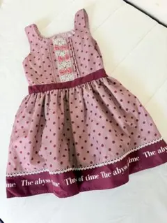 axes femme キッズ　水玉模様 ノースリーブワンピース