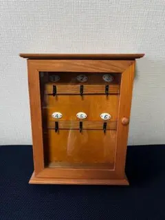 木製 キーボックス 鍵収納 6個掛け 壁掛け 小物入れ レトロ 