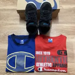 バスケットシューズ　asics 21.5㎝　チャンピオン　練習着