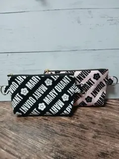 MARY QUANT ポーチ 2個セット 黒 ピンク（訳あり）