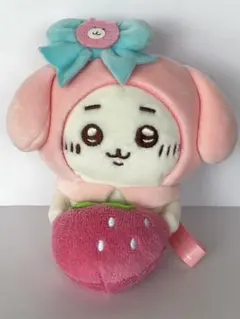 ちいかわ　マイメロディ　デスクトップから見守るひっかけぬいぐるみ　 タグなし中古