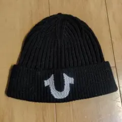 TRUE RELIGION ニット帽 ビーニー ブラック