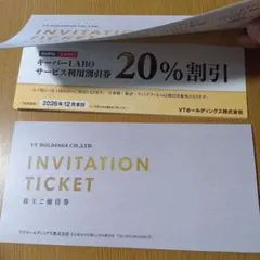 VTホールディングス株主優待券2冊セット