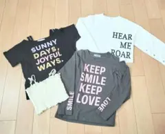 長袖Tシャツ・Tシャツ・キャミソール　４点セット　女の子【120〜130cm】