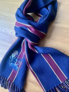 【90sイタリア製】ICEBERGアイスバーグ　フリンジ付きリバーシブルマフラー