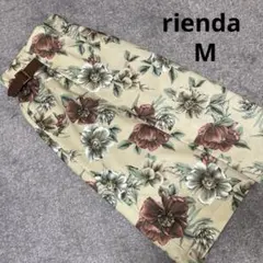 rienda 花柄ロングスカート ベージュM
