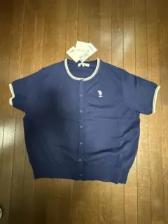 U.S. POLO ASSN. 半袖 カーディガン ネイビーのサムネイル