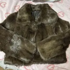 毛皮　ラビットファーコート ベージュ