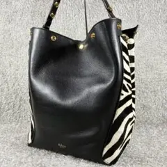 ✨美品✨マルベリー カムデン トートバッグ ハラコ ゼブラ レザー アニマル 黒のサムネイル