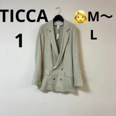TICCA テーラードジャケット ライトベージュ　ティッカ　ダブルジャケットのサムネイル