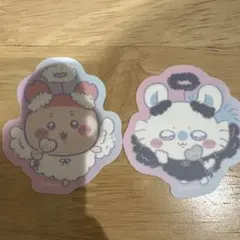 ちいかわ　ダイカットステッカー　ダイソー　セリア　古本屋　モモンガ　天使