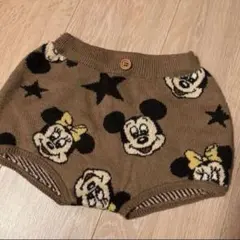 フタフタ　ニットブルマ　ディズニー　ミッキー ミニー　80