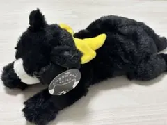 くつろぎにゃんこ　ぬいぐるみ　黄色リボン