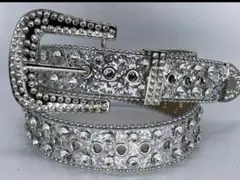 格安大バックル105cm ウエスタンベルト　シルバー　LEX アメカジ　グランジ