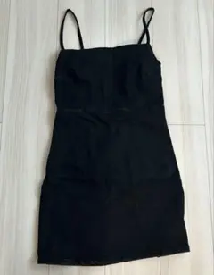 ZARA ブラックデニムキャミワンピース