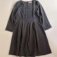 美品　タベルノスキー　ストライプ柄ハートドットフレンチワンピース　3L