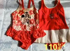 女の子用水着セット（ミニー・マウス＆バルセロナ）2点
