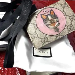 美品】グッチ ボスコ 長財布 GGスプリーム ラウンドファスナー 犬