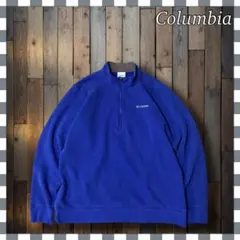 い*ぺ様 Columbia コロンビア 無地 ロゴ ハーフジップスウェット トレ
