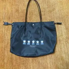 PICONE ACCESSORI トートバッグ 巾着型 ロープハンドル ブラック 